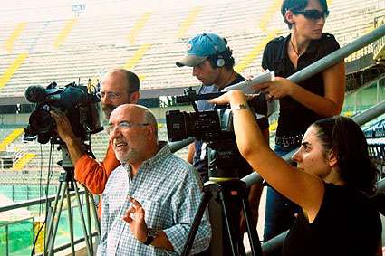 Mario Bellone sul set di ''Dreaming Palermo'' Mario Bellone sul set di ''Dreaming Palermo''