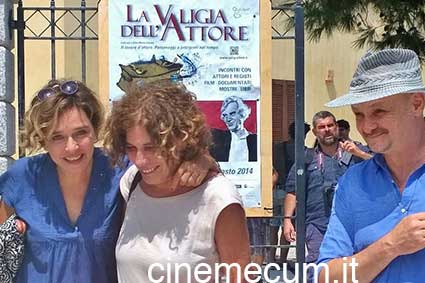 Valeria Golino alla Valigia dell'Attore con la Gravina e il regista Puccioni