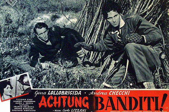 ''Achtung banditi'' di Carlo Lizzani. Film d'esordio anche per Gina Lollobrigida