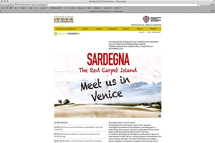 Il sito della Sardegna Film Commission