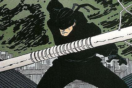 ''Daredevil'', il fumetto, costume nero di Frank Miller